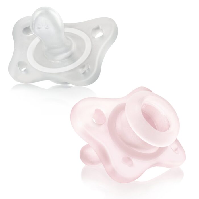 CHUPETE SILICONA CHICCO PHYSIOFORMA MINI SOFT 0 - 2 MESES 2 UNIDAD COLOR ROSA - Imagen 2