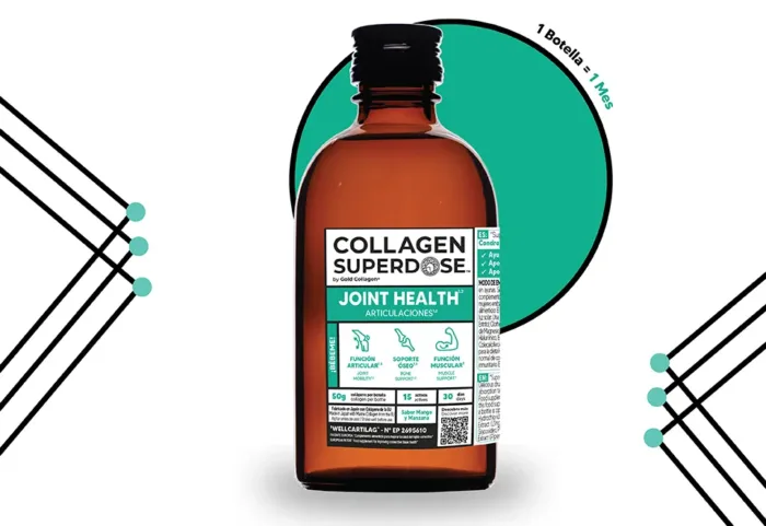 COLLAGEN SUPERDOSE JOINT HEALTH  1 FRASCO 300 ML SABOR PIÑA Y MELOCOTON - Imagen 2