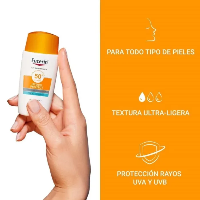 EUCERIN SUN PROTECTION 50+ LOCION EXTRA LIGHT SENSITIVE PROTECT 1 ENVASE 150 ML - Imagen 3