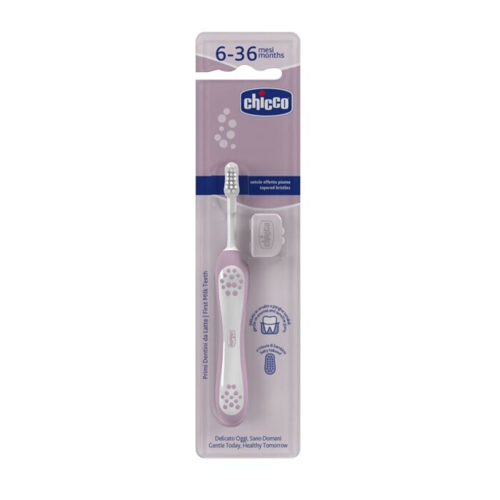 CEPILLO DENTAL INFANTIL CHICCO 6 - 36 MESES 1 UNIDAD COLOR VERDE - Imagen 2