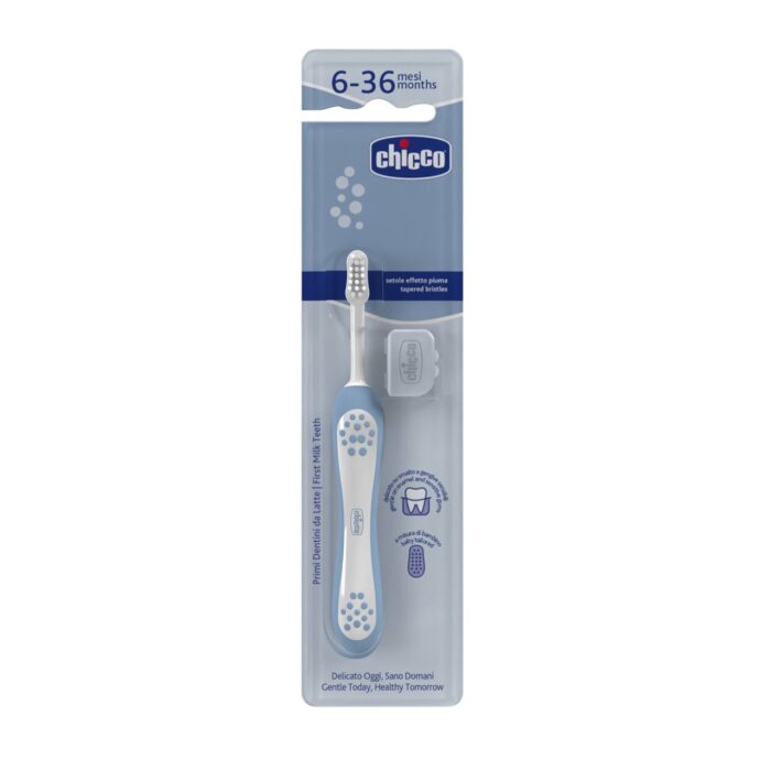 CEPILLO DENTAL INFANTIL CHICCO AZUL 6 M+ - Imagen 2