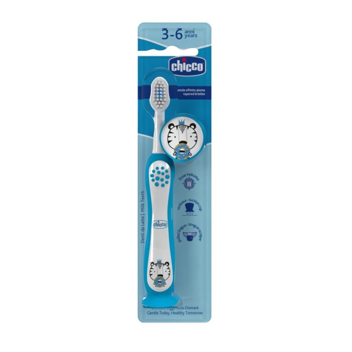 CEPILLO DIENTES DE LECHE CHICCO 3 - 6 AÑOS 1 UNIDAD COLOR AZUL - Imagen 2