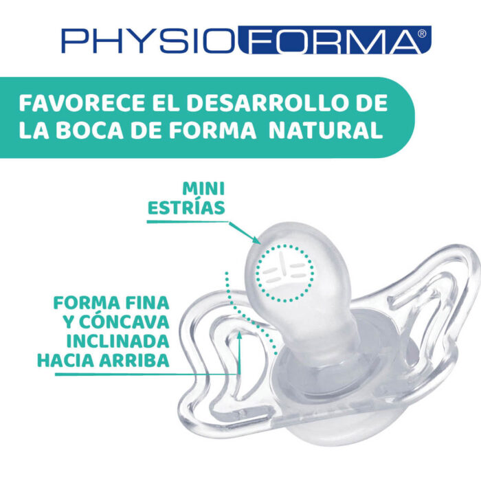 CHUPETE SILICONAORTODONTICO CHICCO PHYSIO LIGHT 2 - 6 MESES 2 UNIDADES COLOR ROSA - Imagen 2
