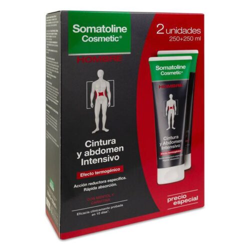 SOMATOLINE COSMETIC HOMBRE TTO CINTURA Y ABDOMEN INTENSIVO NOCHE 2 TUBOS 250 ML PACK DUO