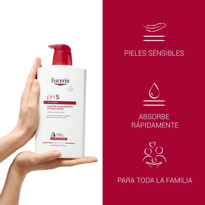 EUCERIN PH5 LOCION HIDRATANTE ULTRALIGERA  1 ENVASE 1000 ML - Imagen 3