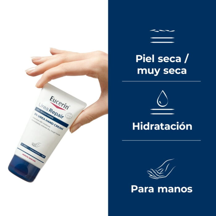 EUCERIN UREAREPAIR PLUS CREMA DE MANOS 5 %  1 ENVASE 75 ML - Imagen 2
