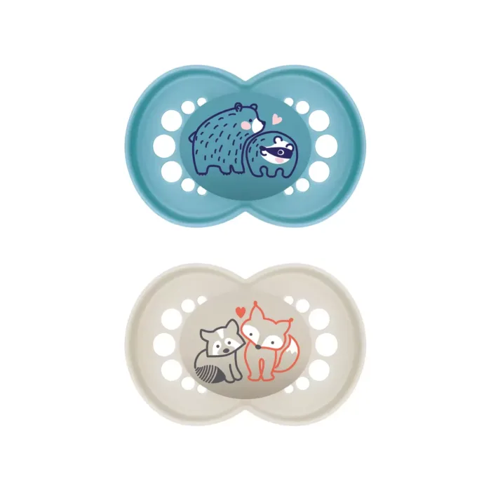CHUPETE SILICONA MAM ORIGINAL + 6 MESES MATT A PACK DOBLE AZUL - Imagen 2