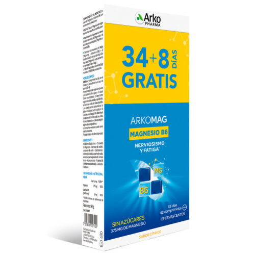 ARKOPHARMA MAGNESIO + VIT B6  2 UNIDADES 21 COMPRIMIDOS EFERVESCENTES PACK