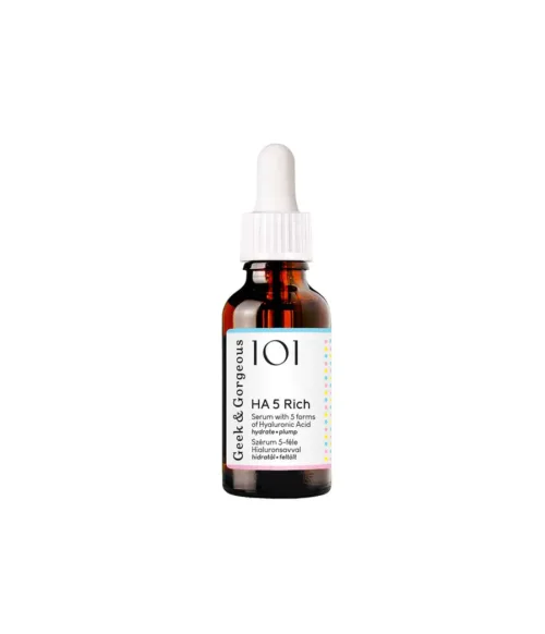 Sérum G&G HA 5 Rich formulado con 5 tipos de ácido hialurónico