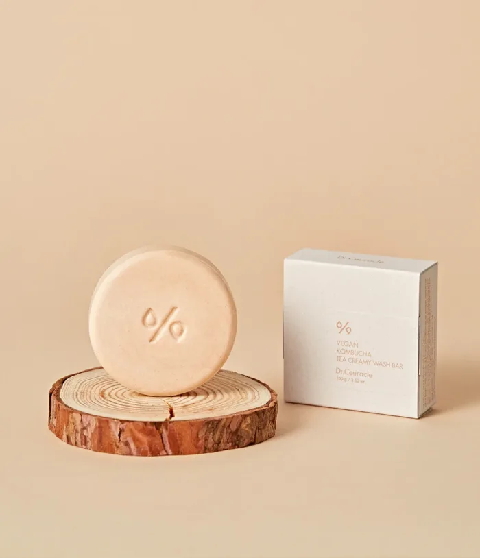 DR CEURACLE VEGAN KOMBUCHA TEA CREAMY WASH BAR - Imagen 2