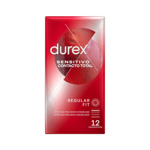 DUREX SENSITIVO CONTACTO TOTAL PRESERVATIVOS 12 UNIDADES