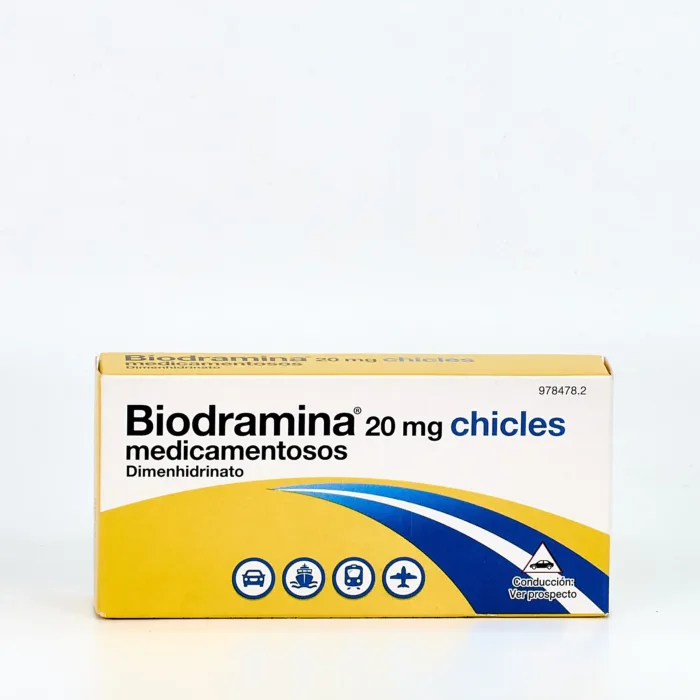 BIODRAMINA 20 MG 12 CHICLES MEDICAMENTOSOS