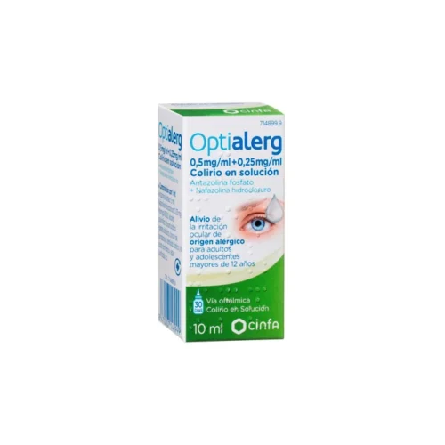 OPTIALERG 5 MG/ML + 0,25 MG/ML COLIRIO EN SOLUCION 10 ML