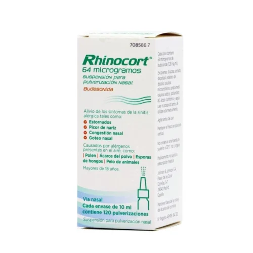RHINOCORT 64 MICROGRAMOS/PULVERIZACION SUSPENSION PARA PULVERIZACION NASAL 1 ENVASE 120 DOSIS