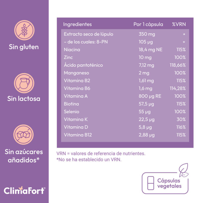 CLIMAFORT MENOPAUSIA  30 CAPSULAS - Imagen 3