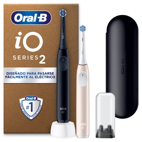 CEPILLO-ELECTRICO-ORAL-B -IO2-LABORATORY-DUPLO-ROSA&NEGRO-FARMACIA-CASILLAS
