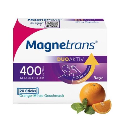MAGNETRANS DUOAKTIV GRANULADO  400 MG 20 SOBRES 3 G SABOR NARANJA-MENTA